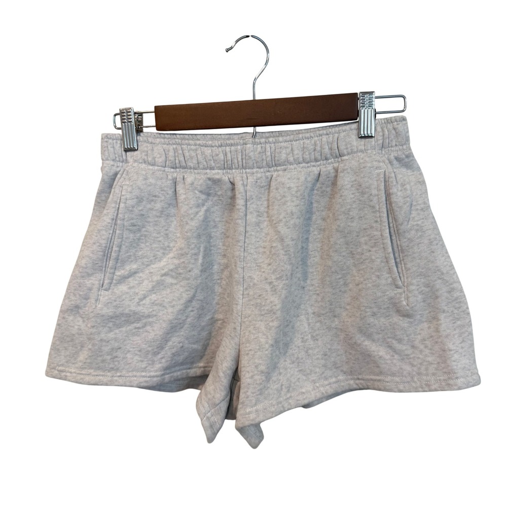 OFFLINE by Aerie Sweat Shorts Small Gray Heather Elastic Waist Pockets High Rise